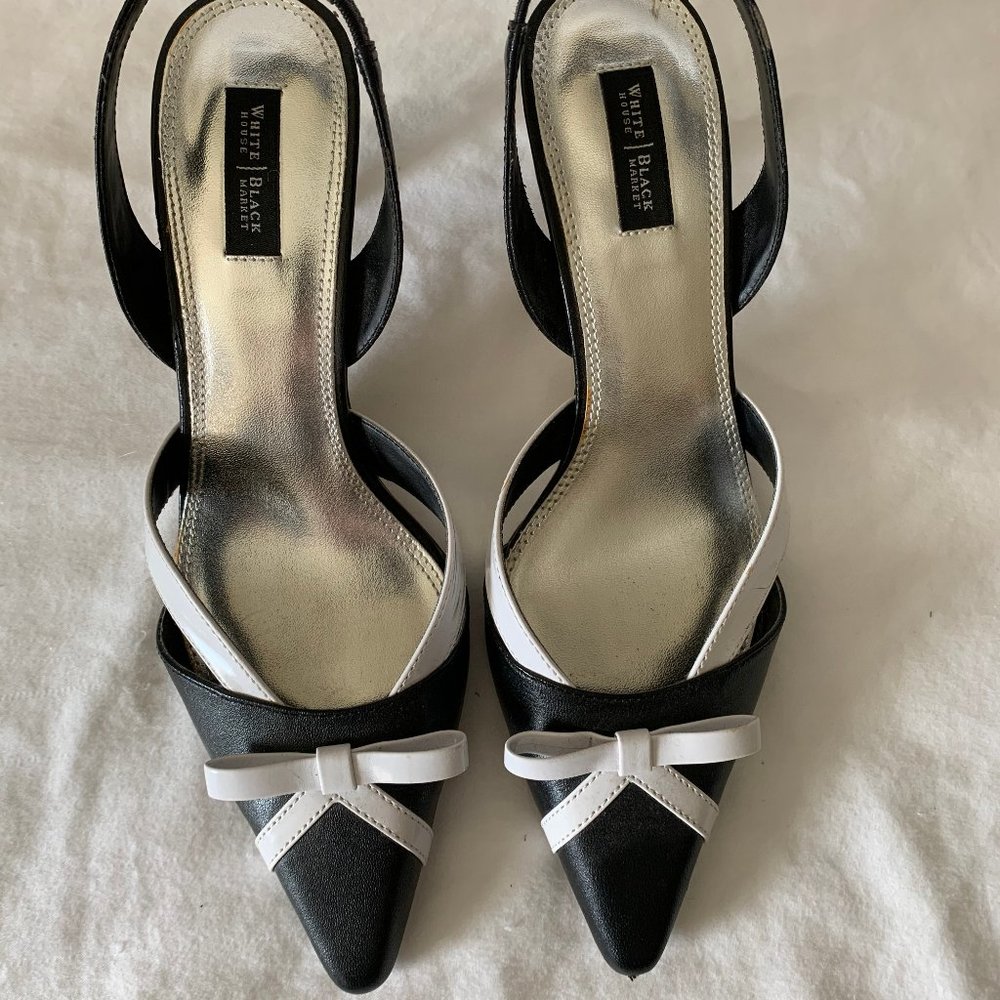W.H.B.M Black and White High Heels - Size 8M
